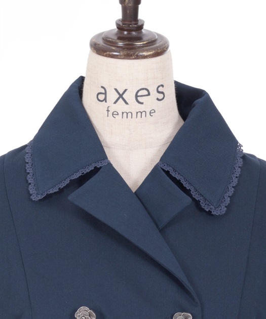 ラッフルフリルトレンチコート | outlet | axes femme online shop ラッフルフリルトレンチコート | outlet | axes femme online shop