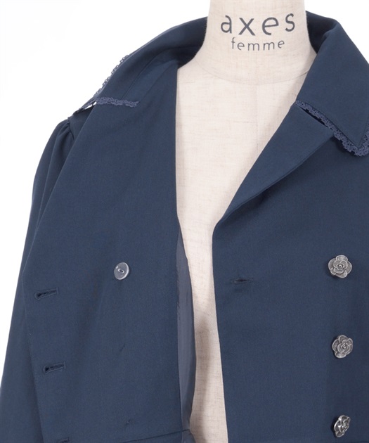 ラッフルフリルトレンチコート | outlet | axes femme online shop ラッフルフリルトレンチコート | outlet | axes femme online shop