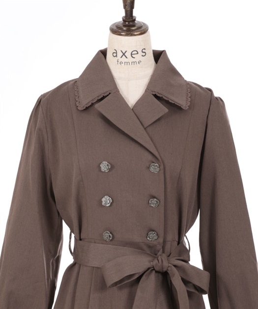 ラッフルフリルトレンチコート | outlet | axes femme online shop ラッフルフリルトレンチコート | outlet | axes femme online shop