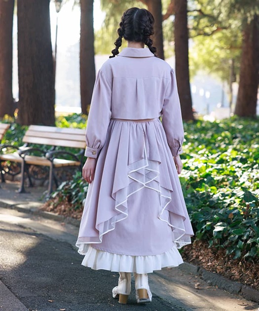 バックフリルトレンチコート | レディース服・レディース バックフリルトレンチコート | レディース服・レディース