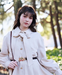 美品❤Ameri vintage バックフリル トレンチコート ピンク系 ✨F