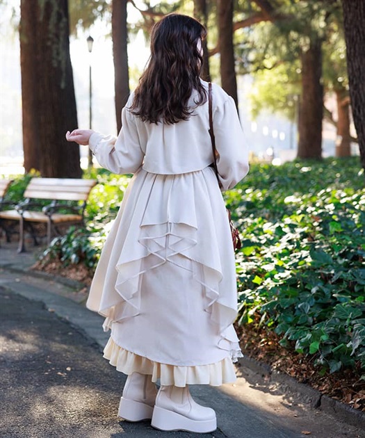 バックフリルトレンチコート | レディース服・レディース バックフリルトレンチコート | レディース服・レディース