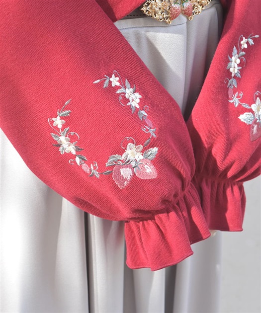 ストロベリー刺繍ボレロ | axes femme | axes femme online shop ストロベリー刺繍ボレロ | axes femme | axes femme online shop