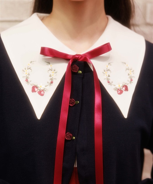 ストロベリー刺繍ボレロ | axes femme | axes femme online shop ストロベリー刺繍ボレロ | axes femme | axes femme online shop
