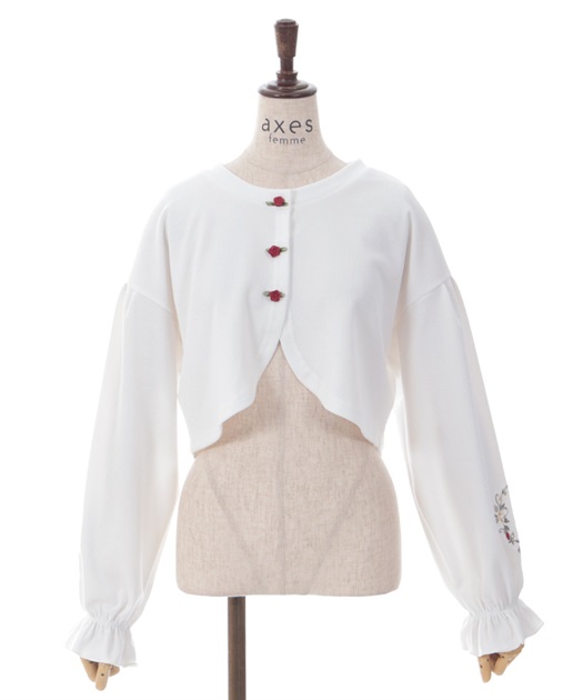 ストロベリー刺繍ボレロ | axes femme | axes femme online shop ストロベリー刺繍ボレロ | axes femme | axes femme online shop