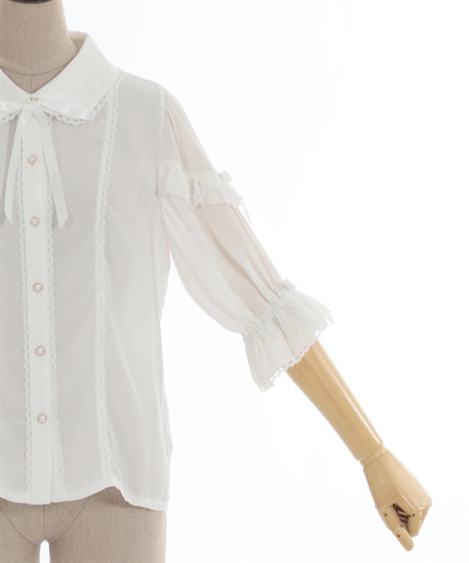 レース襟リボン付ブラウス | kawaii | axes femme online shop レース襟リボン付ブラウス | kawaii | axes femme online shop