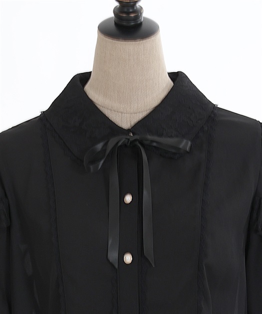 レース襟リボン付ブラウス | kawaii | axes femme online shop レース襟リボン付ブラウス | kawaii | axes femme online shop
