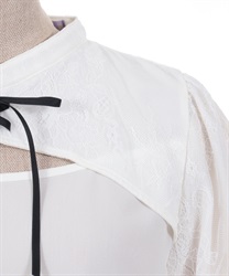 レース重ね半袖ブラウス | kawaii | axes femme online shop