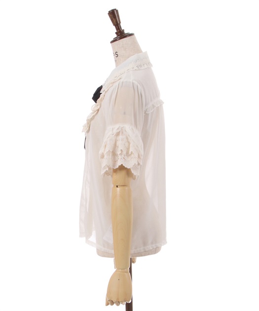 シアーフリル丸襟ブラウス | outlet | axes femme online shop シアーフリル丸襟ブラウス | outlet | axes femme online shop