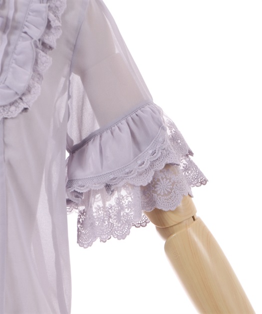 シアーフリル丸襟ブラウス | outlet | axes femme online shop シアーフリル丸襟ブラウス | outlet | axes femme online shop