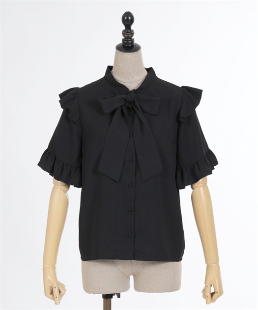 フリル半袖ブラウス | outlet | axes femme online shop フリル半袖ブラウス | outlet | axes femme online shop