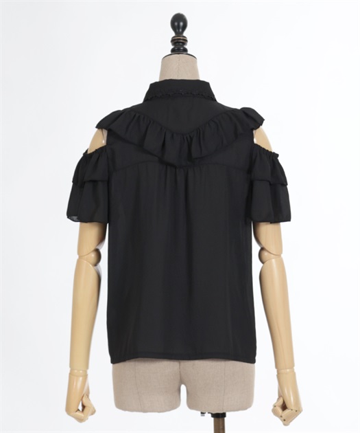 リボン付2WAYフリルブラウス | outlet | axes femme online shop