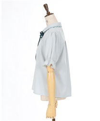 パイピング×リボン付ブラウス | outlet | axes femme online shop パイピング×リボン付ブラウス | outlet | axes femme online shop