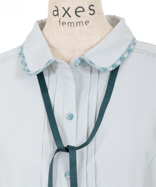 パイピング×リボン付ブラウス | outlet | axes femme online shop パイピング×リボン付ブラウス | outlet | axes femme online shop