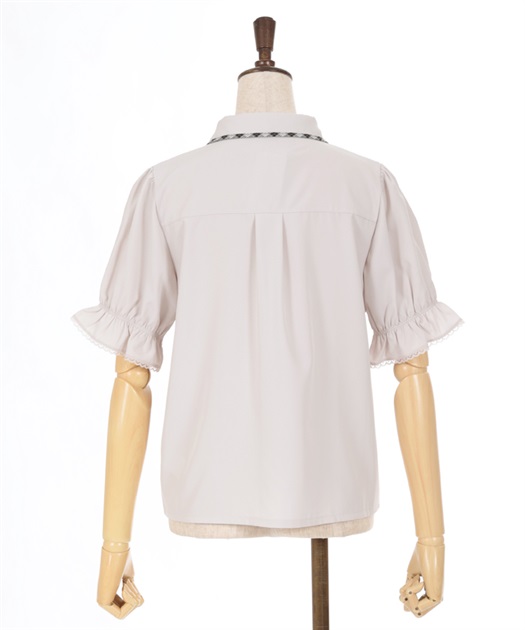 パイピング×リボン付ブラウス | outlet | axes femme online shop パイピング×リボン付ブラウス | outlet | axes femme online shop