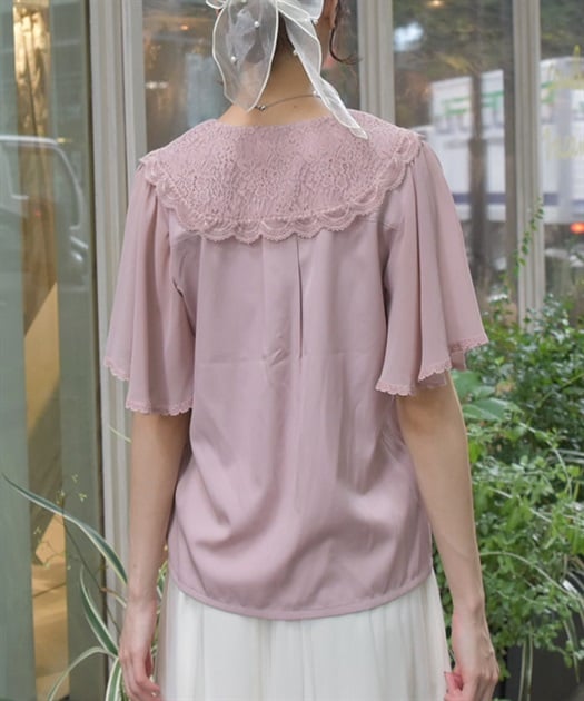 レースセーラー刺繍ブラウス | outlet | axes femme online shop レースセーラー刺繍ブラウス | outlet | axes femme online shop