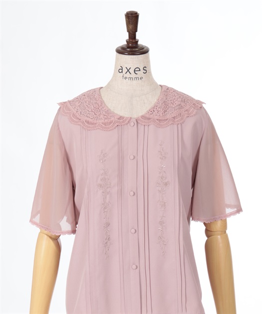 レースセーラー刺繍ブラウス | outlet | axes femme online shop レースセーラー刺繍ブラウス | outlet | axes femme online shop