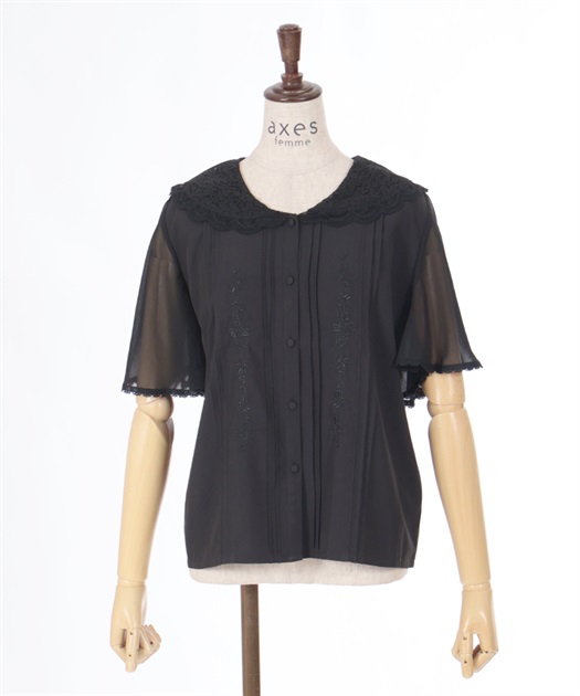 レースセーラー刺繍ブラウス | outlet | axes femme online shop レースセーラー刺繍ブラウス | outlet | axes femme online shop