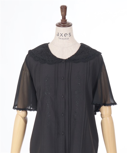 レースセーラー刺繍ブラウス【期間限定価格】 | outlet | axes レースセーラー刺繍ブラウス【期間限定価格】 | outlet | axes