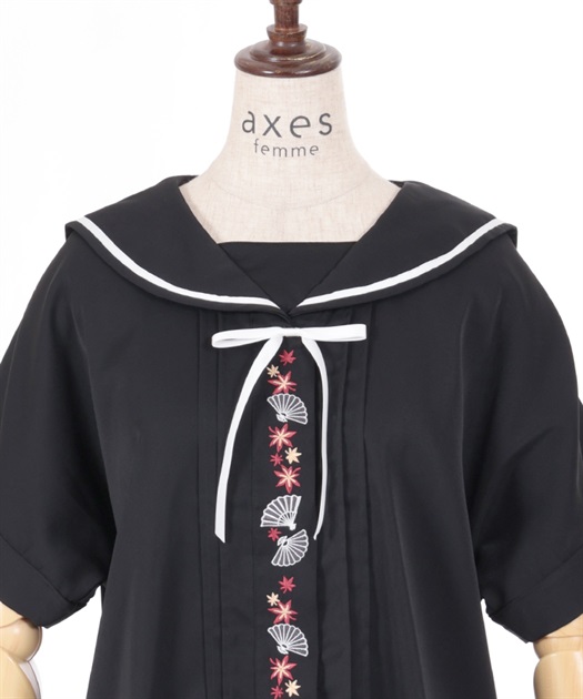 扇子×紅葉刺繍セーラーブラウス | axes femme | axes femme 扇子×紅葉刺繍セーラーブラウス | axes femme | axes femme