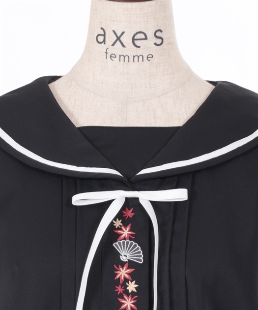 扇子×紅葉刺繍セーラーブラウス | axes femme | axes femme 扇子×紅葉刺繍セーラーブラウス | axes femme | axes femme