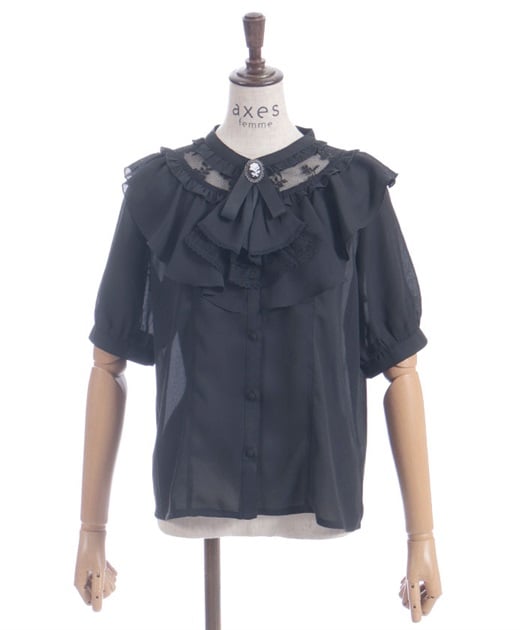 ジャボ付きレース×フリルブラウス | レディース服・レディース ジャボ付きレース×フリルブラウス | レディース服・レディース