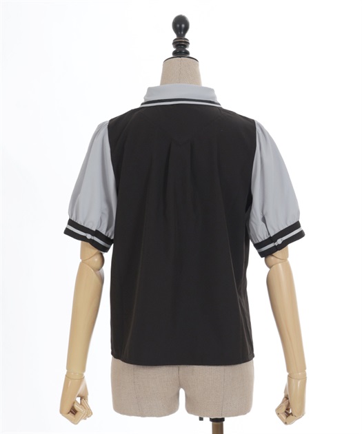 レイヤードデザインブラウス[品番：IGAW0004846]｜axes femme
