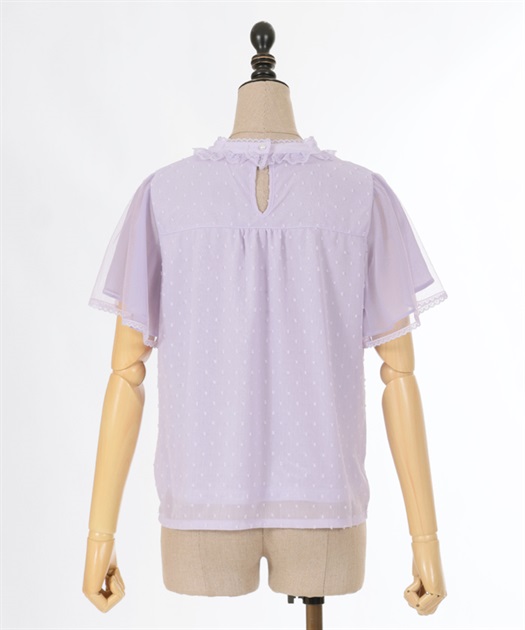 フレア袖ドットドビーブラウス | POETIQUE | axes femme online shop