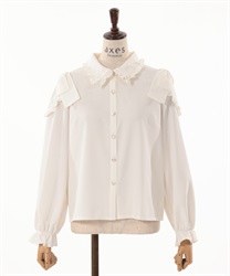 kids肩リボンデザインブラウス【期間限定価格】 | outlet | axes kids肩リボンデザインブラウス【期間限定価格】 | outlet | axes
