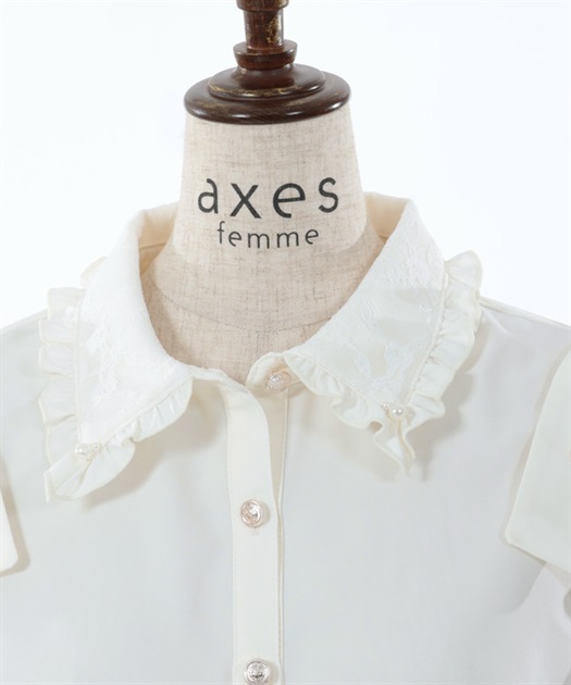kids肩リボンデザインブラウス【期間限定価格】 | outlet | axes kids肩リボンデザインブラウス【期間限定価格】 | outlet | axes