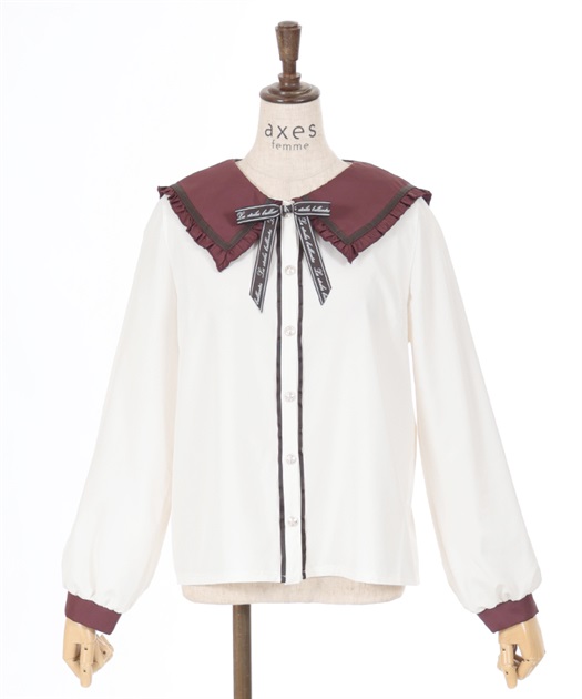 ロゴリボンセーラーブラウス【10%OFF対象商品】 | レディース服 ロゴリボンセーラーブラウス【10%OFF対象商品】 | レディース服