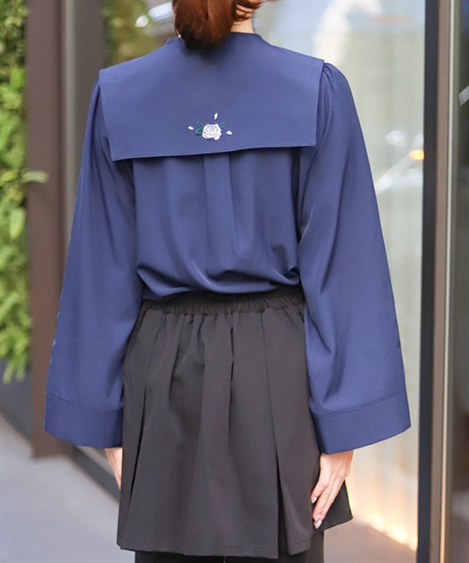 薔薇刺繍付け襟セットブラウス | axes femme | axes femme 薔薇刺繍付け襟セットブラウス | axes femme | axes femme