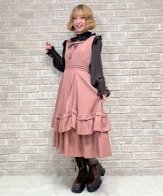 スタンドカラーフリルブラウス | axes femme online shop