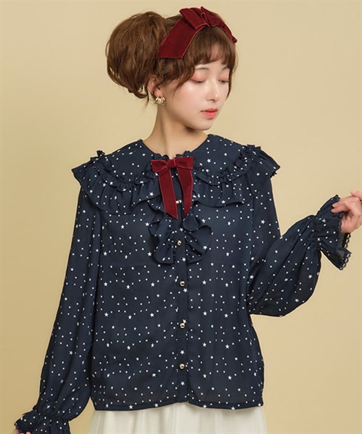 星柄ブラウス | レディース服・レディースファッションなら