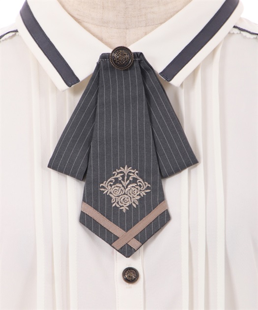 ライン使いタイ付ブラウス | outlet | axes femme online shop ライン使いタイ付ブラウス | outlet | axes femme online shop