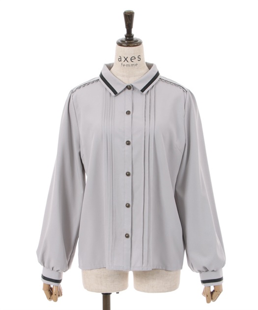 ライン使いタイ付ブラウス | outlet | axes femme online shop ライン使いタイ付ブラウス | outlet | axes femme online shop