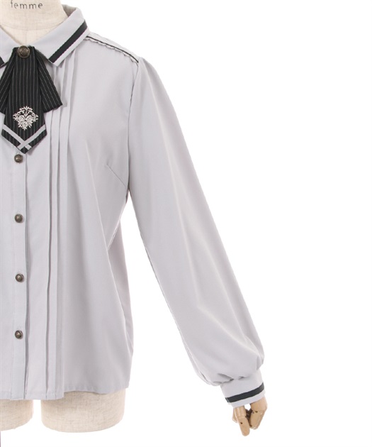 ライン使いタイ付ブラウス | outlet | axes femme online shop