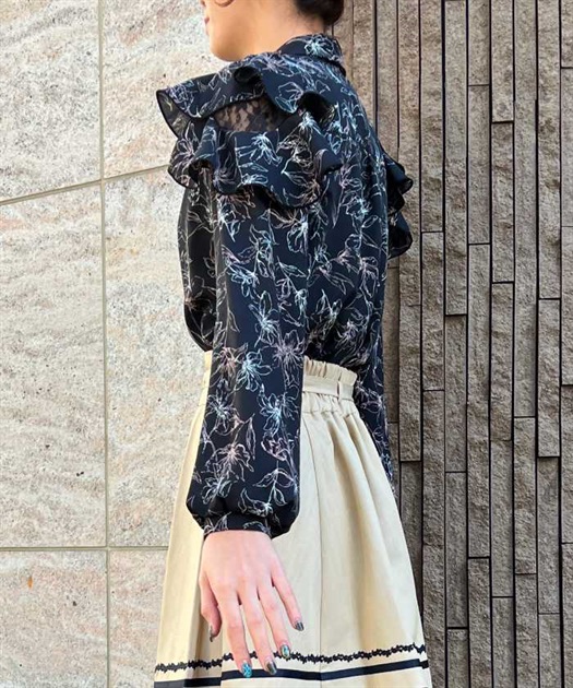 ラッフルフリルブラウス | レディース服・レディース