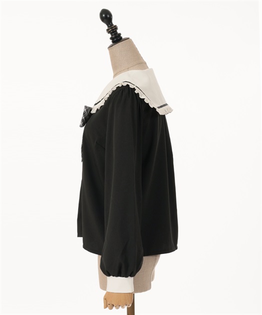 チェックリボン付セーラーブラウス | 衣料 | axes femme online shop チェックリボン付セーラーブラウス | 衣料 | axes femme online shop