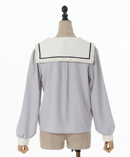 チェックリボン付セーラーブラウス | 衣料 | axes femme online shop チェックリボン付セーラーブラウス | 衣料 | axes femme online shop