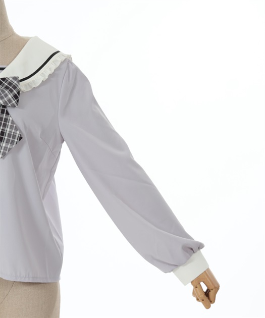 チェックリボン付セーラーブラウス | 衣料 | axes femme online shop チェックリボン付セーラーブラウス | 衣料 | axes femme online shop