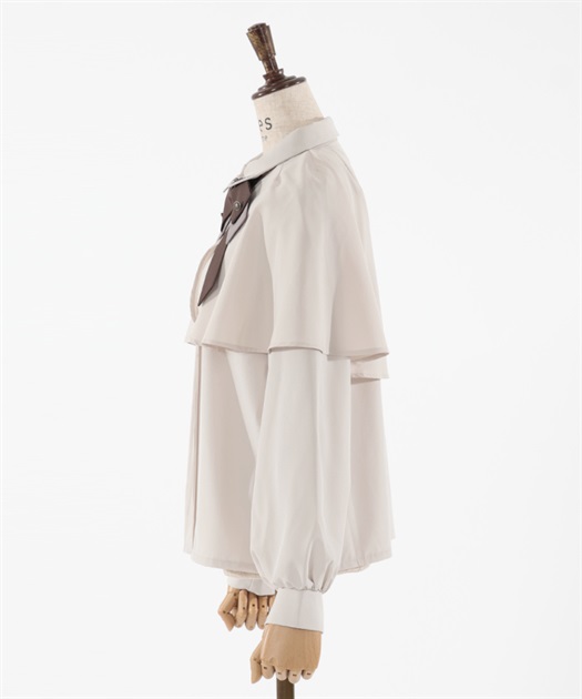 リボンタイ付ケープ風ブラウス | outlet | axes femme online shop リボンタイ付ケープ風ブラウス | outlet | axes femme online shop