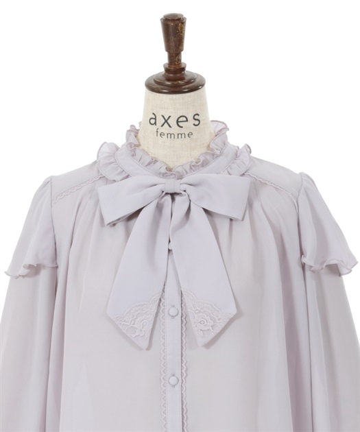 リボンブローチセットブラウス | outlet | axes femme online shop