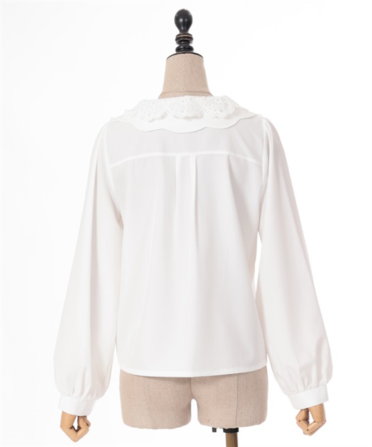 レースビッグ襟ブラウス | レディース服・レディース