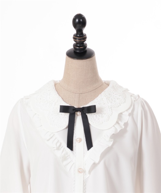 レースビッグ襟ブラウス | outlet | axes femme online shop レースビッグ襟ブラウス | outlet | axes femme online shop