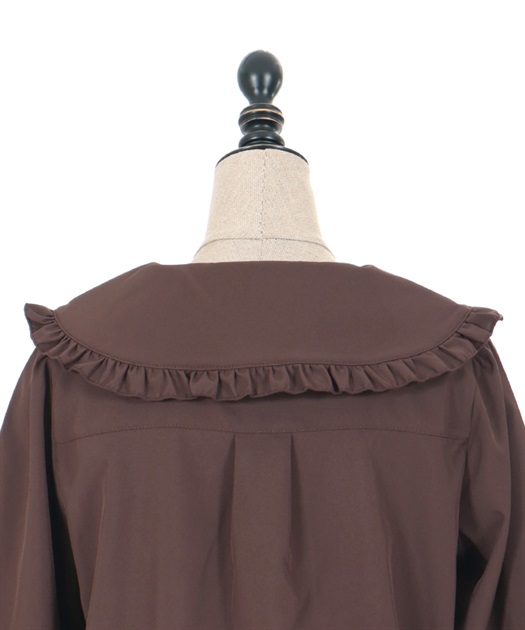 ピンタックリボン丸襟ブラウス | POETIQUE | axes femme online shop