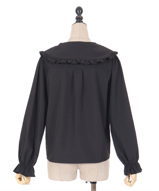ピンタックリボン丸襟ブラウス | POETIQUE | axes femme online shop ピンタックリボン丸襟ブラウス | POETIQUE | axes femme online shop