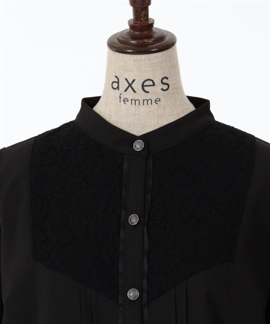 袖刺繍×ヨークレースブラウス | レディース服・レディース