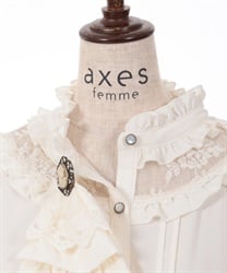 カメオ×ジャボブローチ付ブラウス | outlet | axes femme online カメオ×ジャボブローチ付ブラウス | outlet | axes femme online