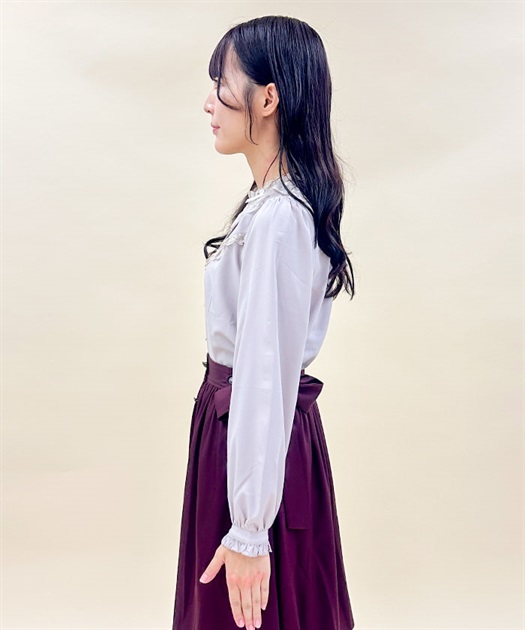 リボン襟フリルブラウス | POETIQUE | axes femme online shop リボン襟フリルブラウス | POETIQUE | axes femme online shop